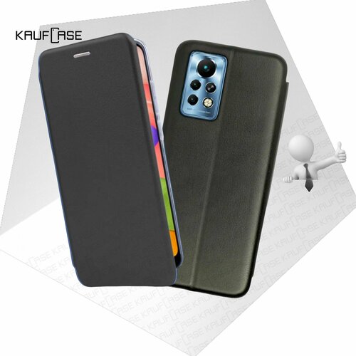 Чехол книжка KaufCase для телефона Infinix Note 11 Pro (X697) (6.95), черный. Трансфомер чехол книжка kaufcase для телефона infinix note 30i x6716 6 66 черный трансфомер