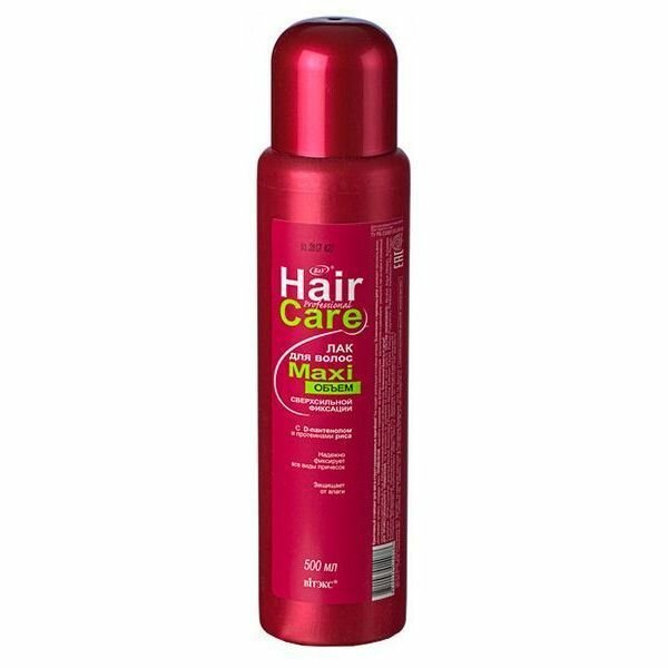 Лак для волос Сверхсильной фиксации с D-пантенолом и протеинами риса Prof Haircare Maxi Витэкс 500мл Витэкс ЗАО - фото №8