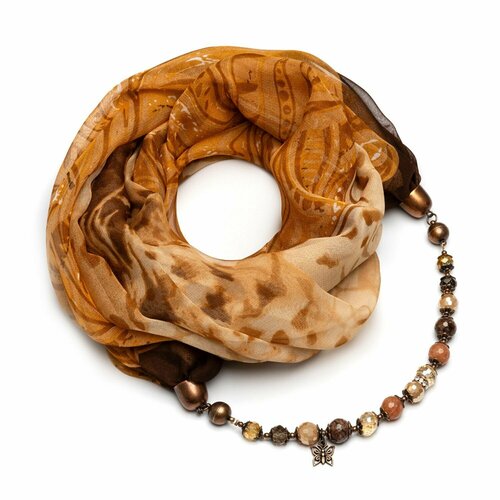 фото Платок foxtrot,80х80 см, коричневый