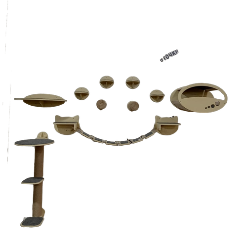 Настенный комплекс для кошек, бежевый