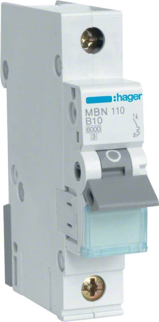 Автоматический выключатель Hager MBN 110E B10 6.0 kA