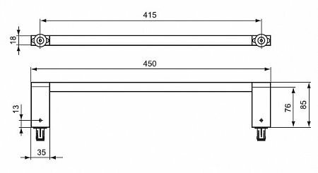 Аксессуар для ванной Ideal Standard CONNECT E6981AA Полотенцедержатель 45см