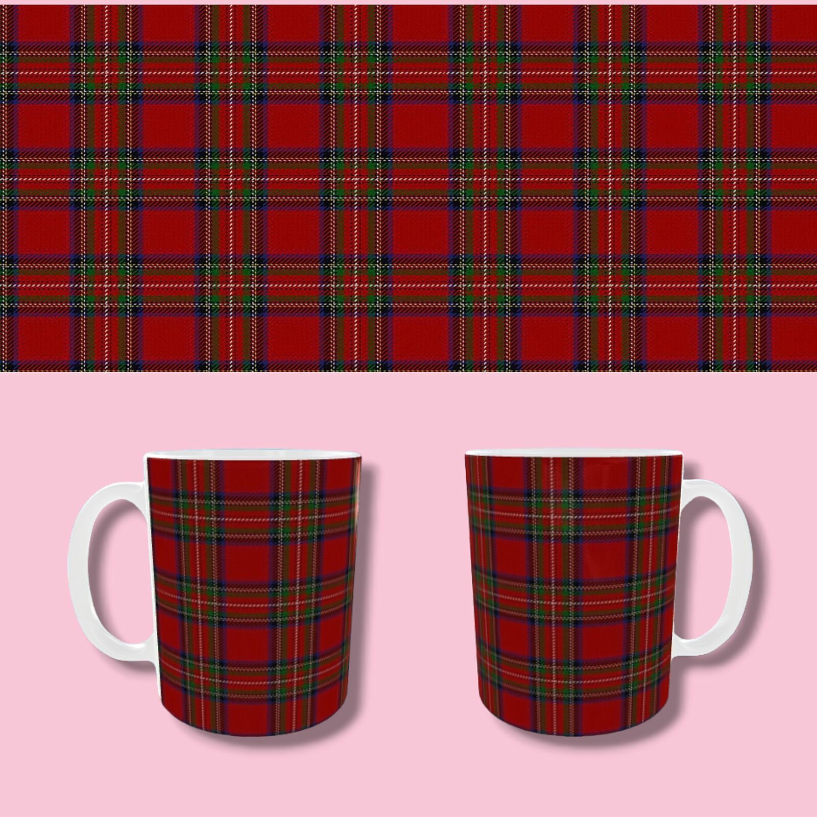 фото Кружка с клетками (красный фон),330мл