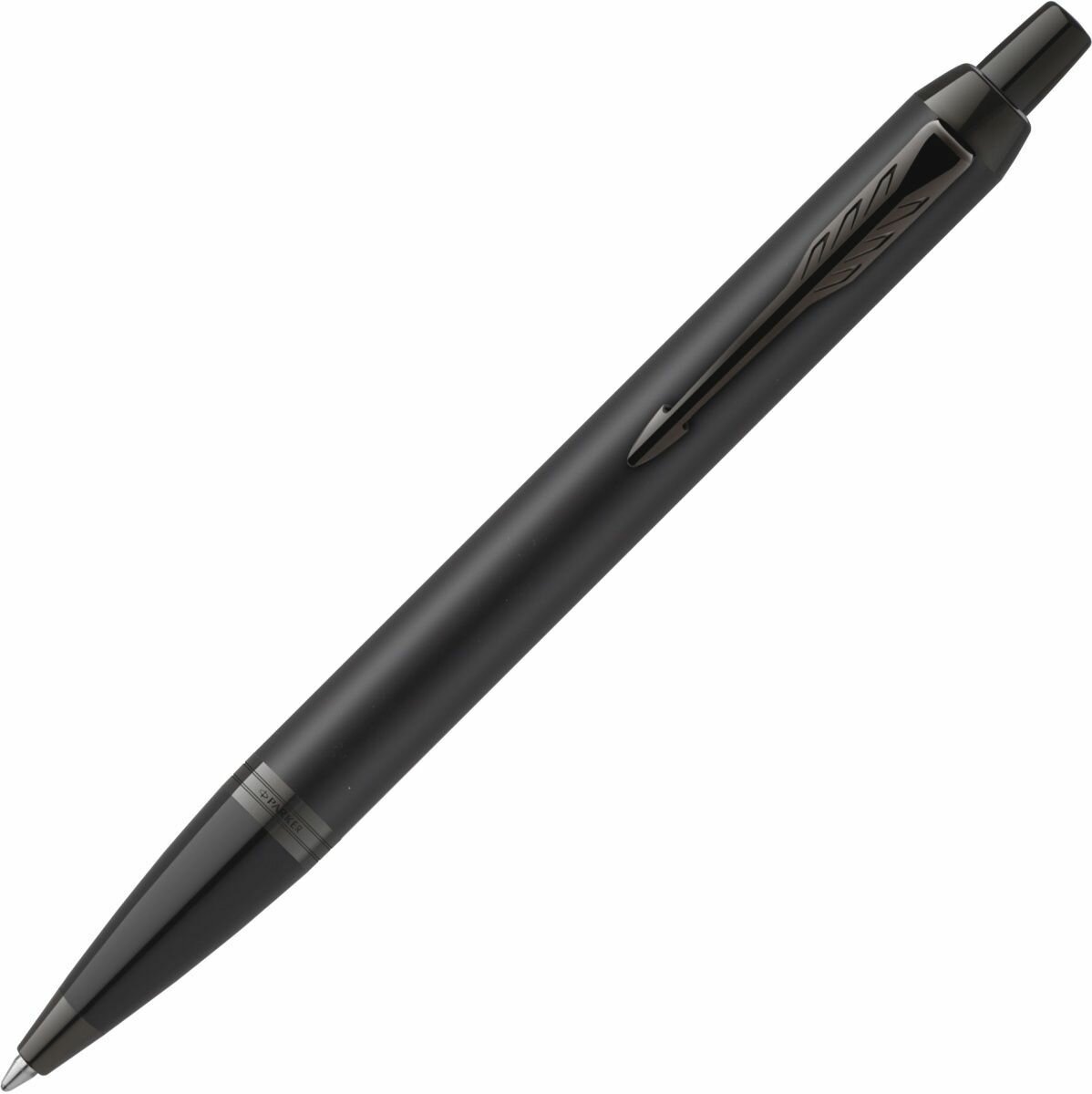 Ручка шариковая PARKER "IM Achromatic Black BT", черный матовый, нержавеющая сталь, синяя, 2127618