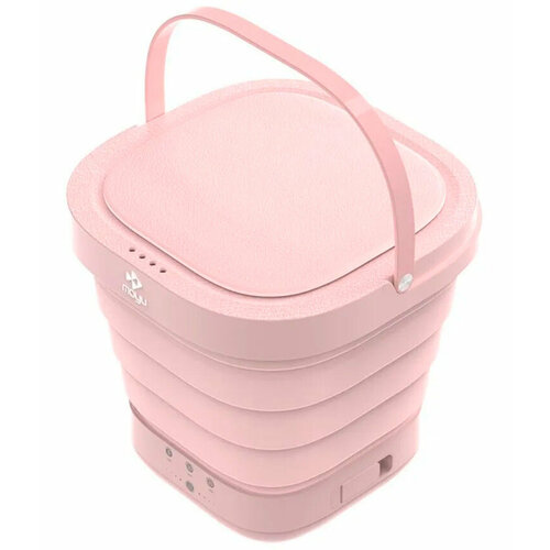 Складная стиральная машина Xiaomi Moyu Portable Folding Washing Machine (XPB08-F1) Pink moyu xpb08 f1g folding mini washing machine portable compact laundry dehydrated for business travel