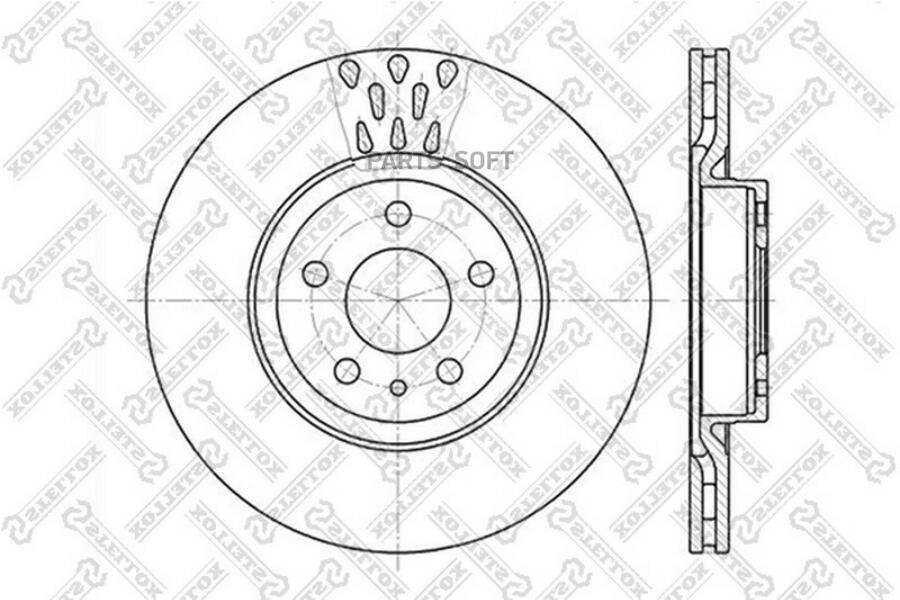 Диск тормозной передний Alfa Romeo 156/164 2.0-3.2 97> STELLOX / арт. 60209925VSX - (1 шт)