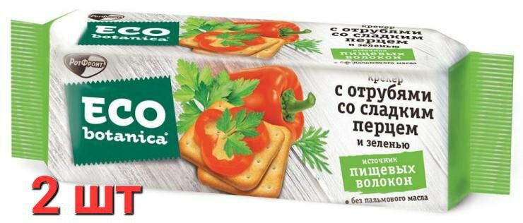 Крекер Eco botanica с отрубями сладким перцем и зеленью 175г - фото №1