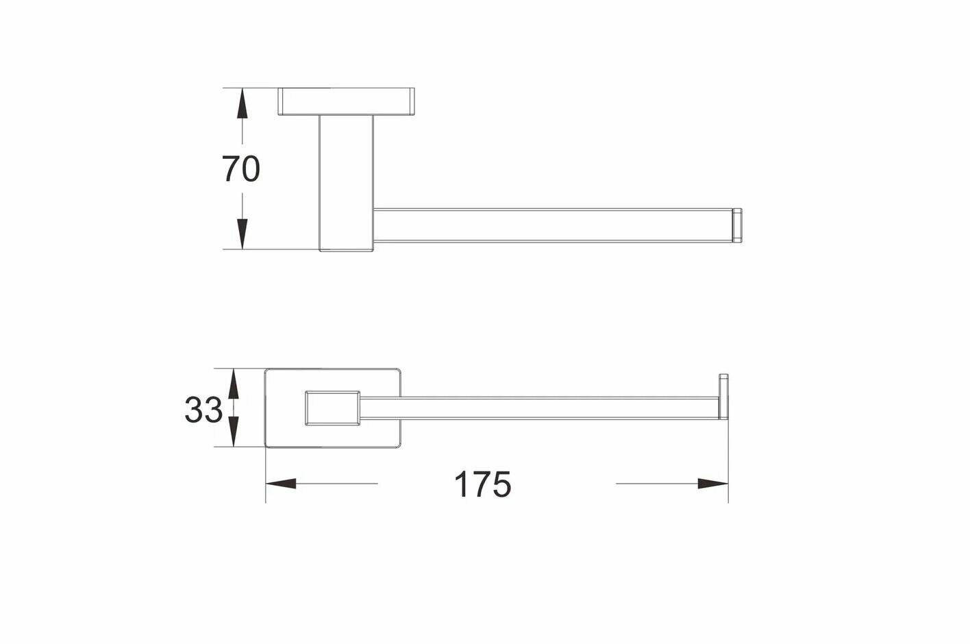 Держатель туалетной бумаги SHEVANIK SG5615, латунь, современный дизайн, цвет хром — фото 1