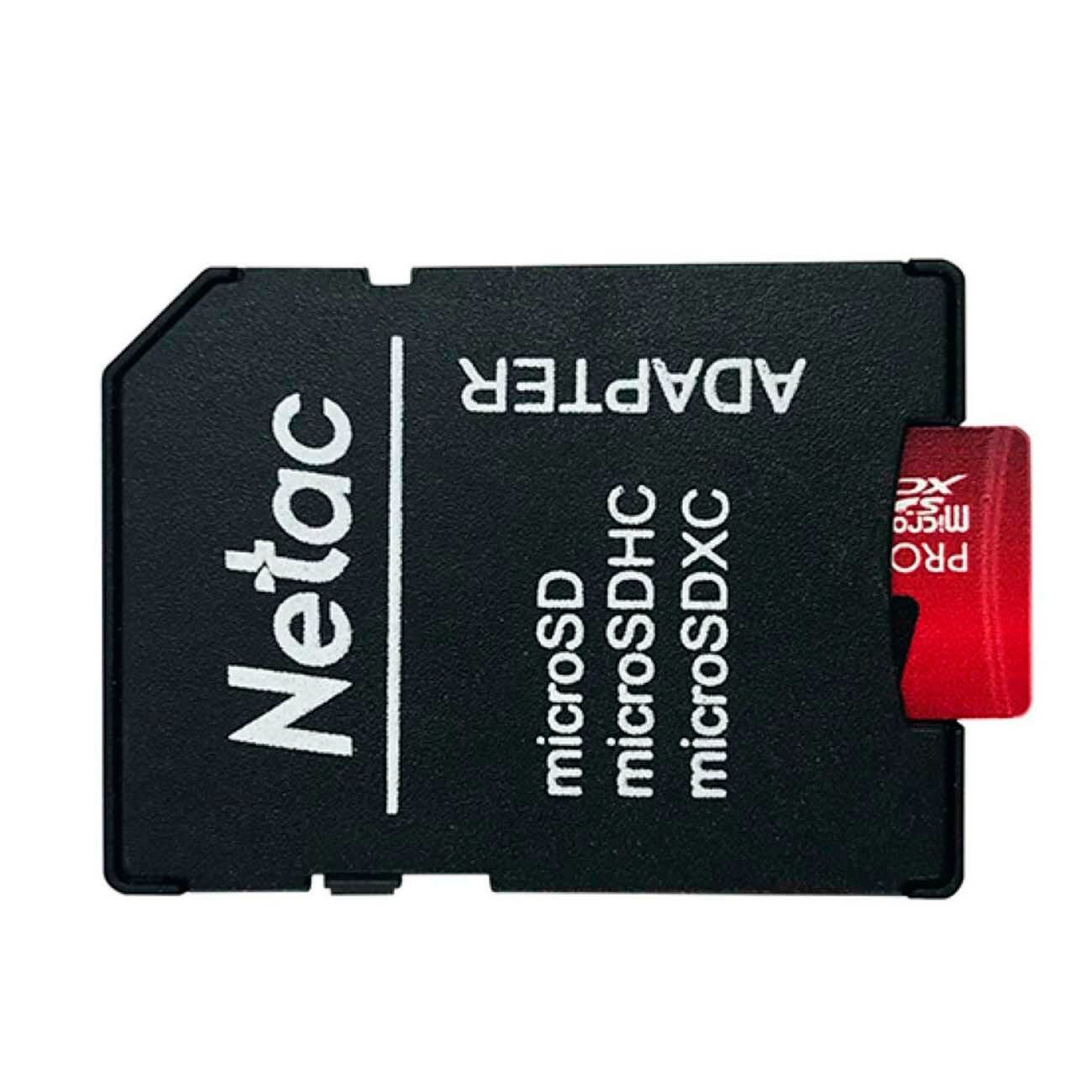 Карта памяти 32Gb MicroSD Netac P500 Extreme Pro + SD адаптер (NT02P500PRO-032G-R)