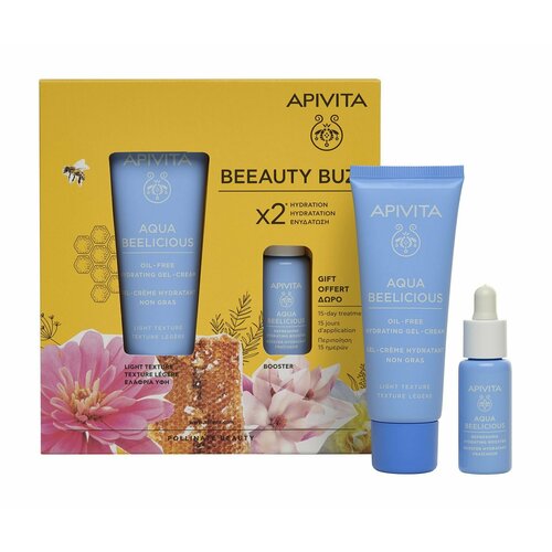 Увлажняющий набор с медом для ухода за кожей лица / Apivita Beeauty Buzz Aqua Beelicious Hydrating Set