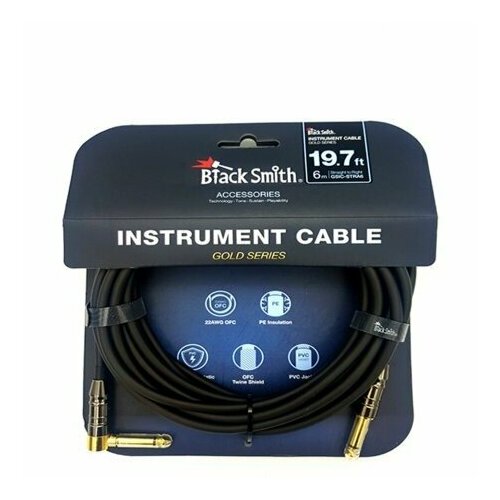 Кабель аудио 1xJack - 1xJack BlackSmith Instrument Cable Gold Series 19.7ft GSIC-STRA6