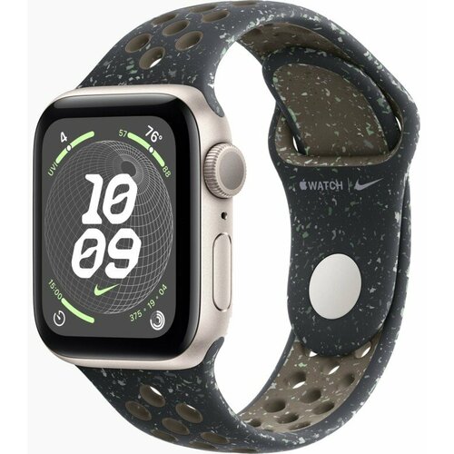 Apple Watch SE 2023 40 мм алюминий цвета сияющая звезда Midnight Sky Nike Sport Band размер ML MRTQ3 3009000₽