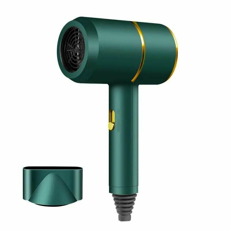 фото Мини фен дорожный для волос, темно-зеленый