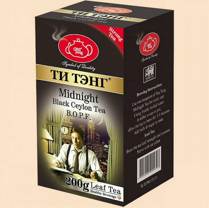 Чай Ти Тэнг черный листовой Midnight (Для полуночников) / 200 г.