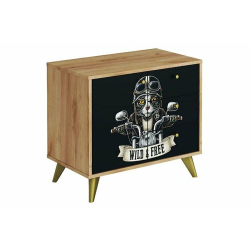 Комод фьюжн КМ-002 - Дуб крафт золотой BIKER CAT 4376₽