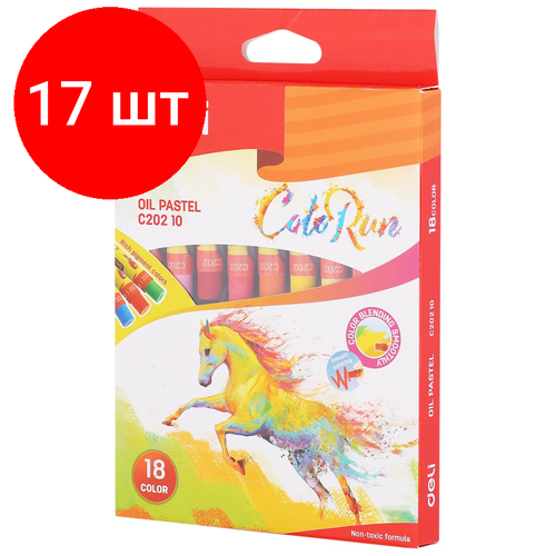 Комплект 17 наб, Пастель масляная Deli ColoRun 18 цв/наб EC20210