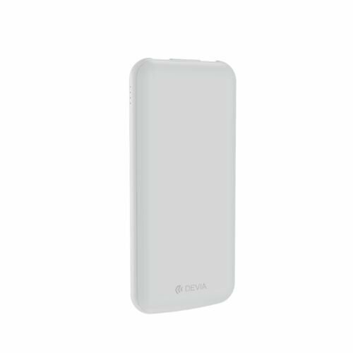 Devia внешний аккумулятор Kintone 10000 мАч Power Bank, 4 кабеля, белый внешний аккумулятор 10000 mah с прозрачным корпусом и фонариком 65w с дисплеем со встроенными кабелями