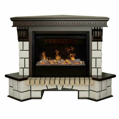 угловая модель электрокамина real flame stone corner 26 hl ao с очагом 3d helios 26 Камин RealFlame Stone Corner 26 AO с очагом 3D Helios 26 SBG