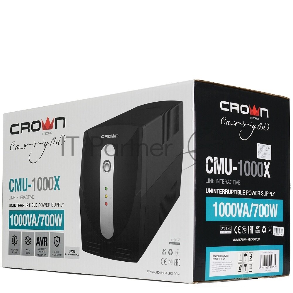 ИБП Crown CMU-1000X 1000VA - фото №18