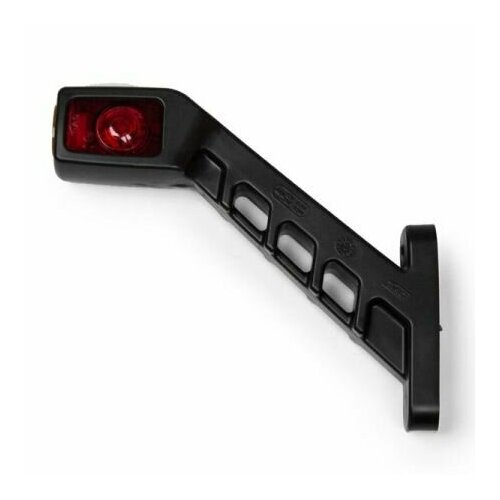 Фонарь габаритный LED красный-прозрачный , 2 диода 12В/24В 185мм между креплениями 80мм 002/0021.3731