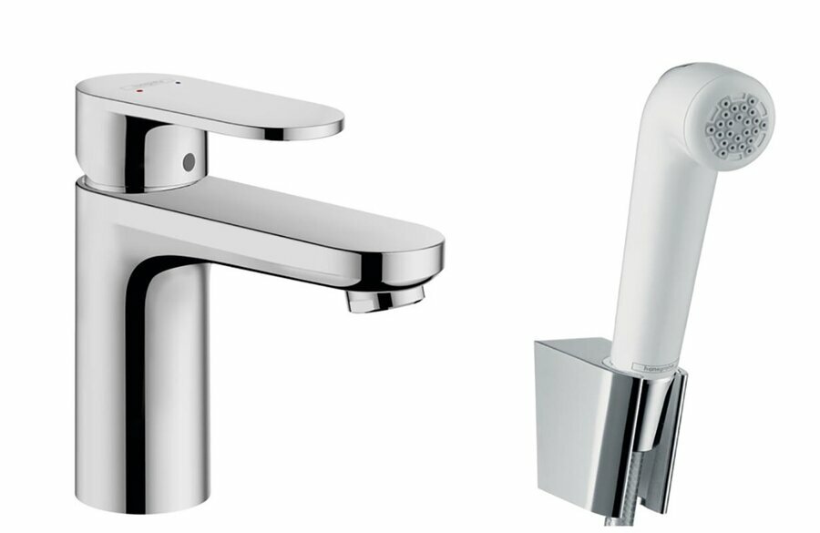 Смеситель Hansgrohe Vernis Blend для раковины с гигиеническим душем 71215000