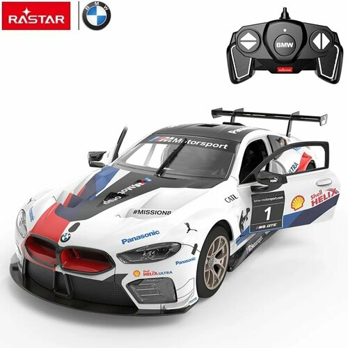 Модель автомобиля сборная на радиоуправлении Rastar BMW M8 GTE масштаб 1:18