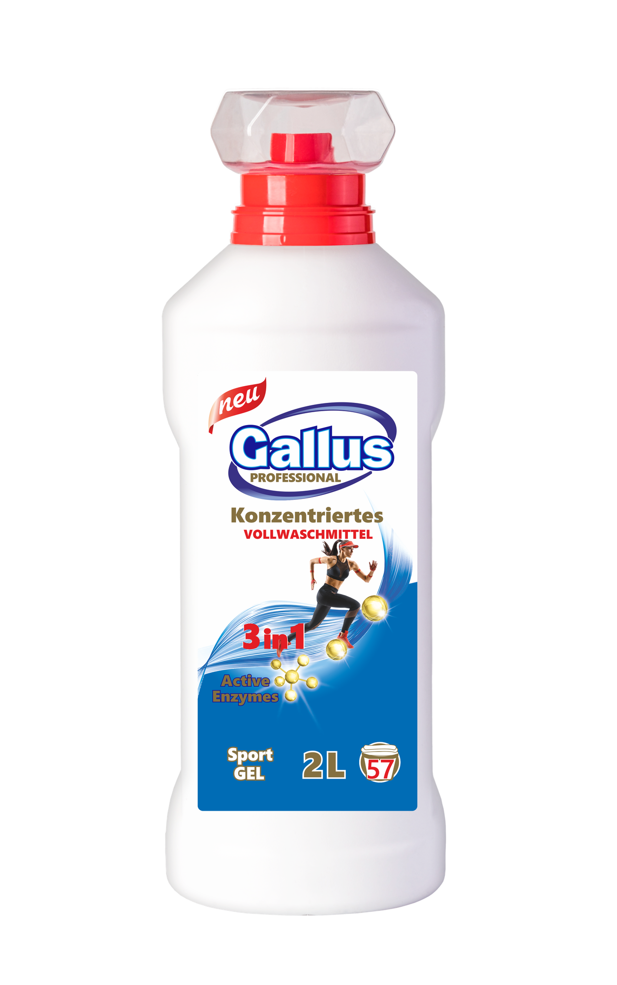 GALLUS Professional Гель для стирки белья 2 л для спортивных тканей 57 стирок