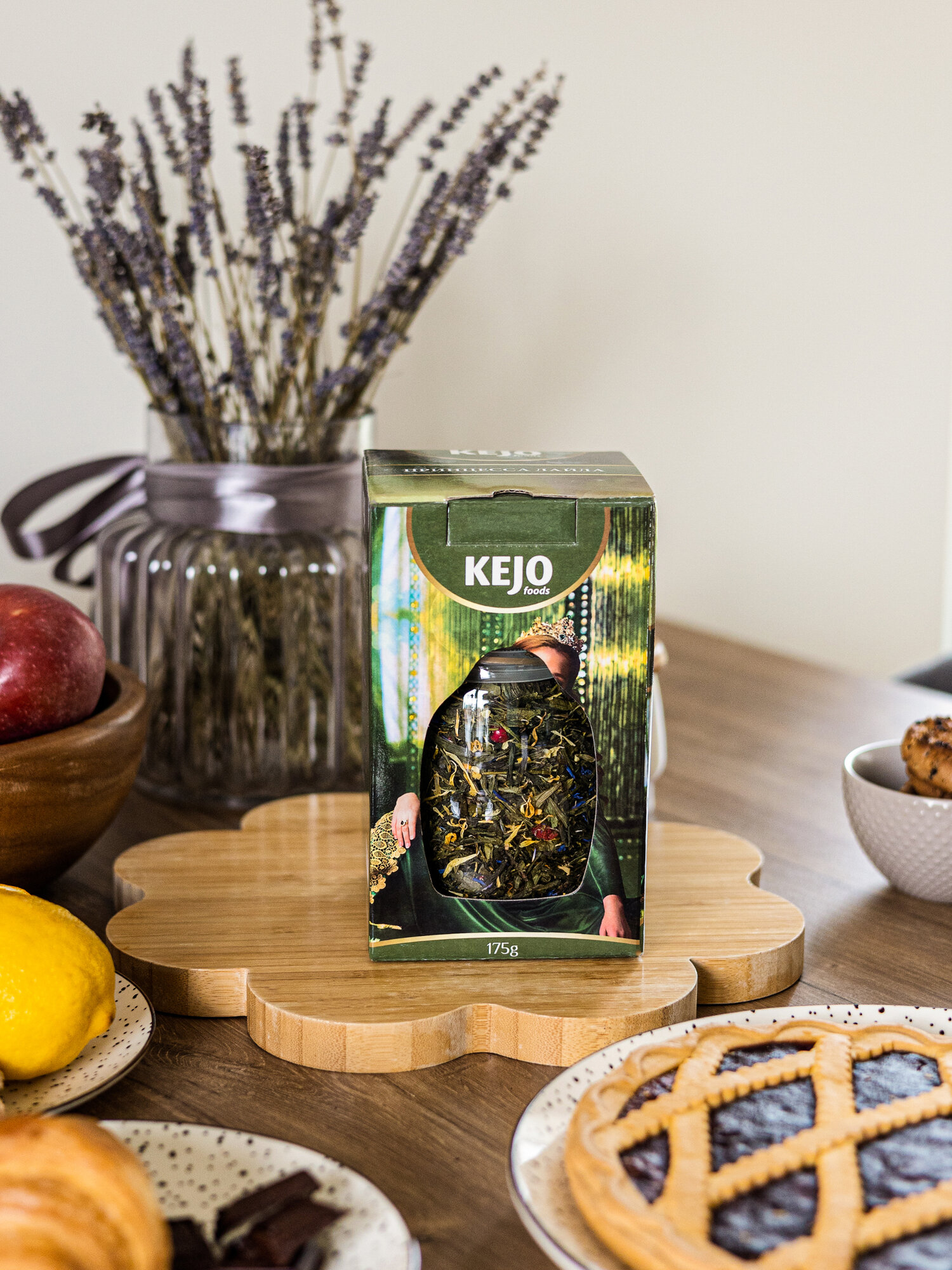 Чай зеленый "принцесса лайла" КEJOfoods 175гр в стеклянной банке Kejo foods - фото №3