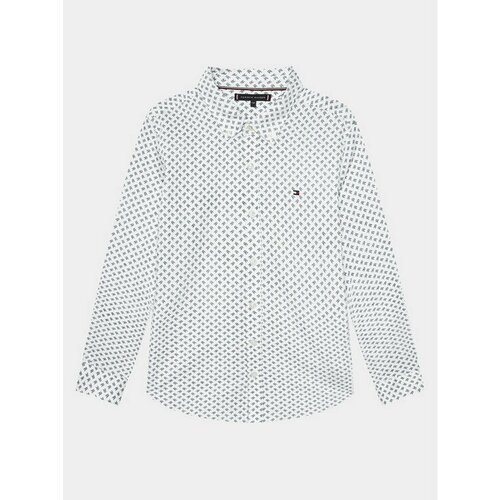 Рубашка TOMMY HILFIGER, размер 14Y [METY], белый рубашка lvg mini cotton shirt pink one size мл