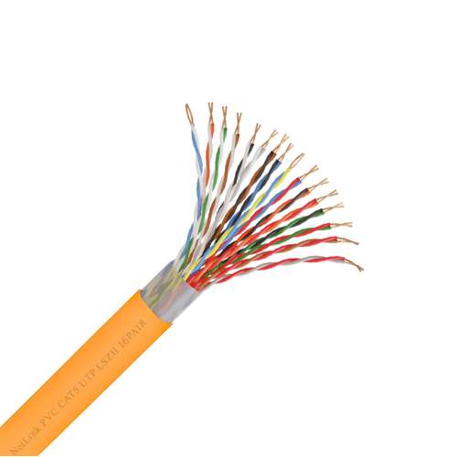 Кабель NetLink NL-CU LSZH UTP 16PR 24 AWG CAT5 305м внутренний кабель netlink nl cu ftp lszh 4pr 24 awg cat5 305м внутренний