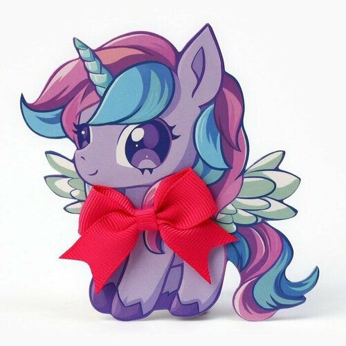 Резинка-бант на подложке Единорог диам 4 см 480₽