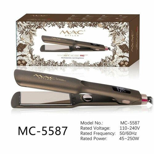 Профессиональный выпрямитель для волос с титановым покрытием платин Коричневый 5299₽