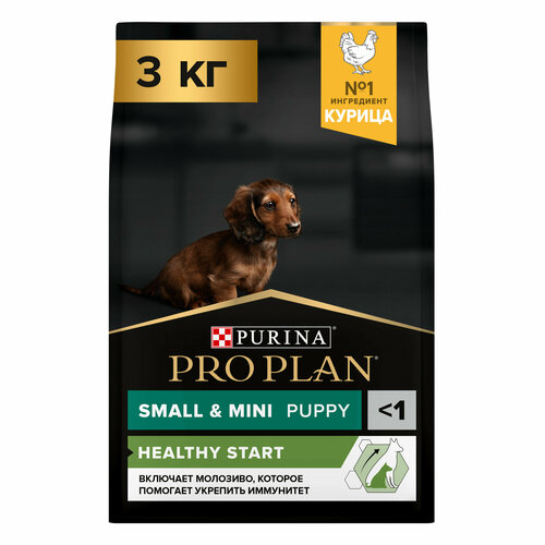 Pro Plan Small & Mini Puppy корм для щенков мелких и карликовых пород Курица, 3 кг.