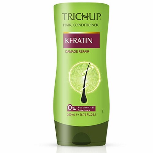 Кондиционер для волос Vasu Trichup Keratin для поврежденных волос с кератином, 200 мл