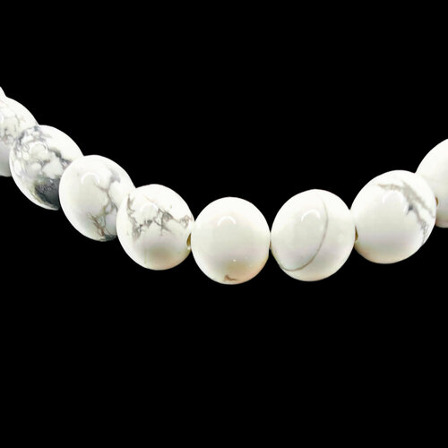 Кахолонг бусины шарик 8 мм, 36-38 см/нить, около 48 шт, для браслетов, бус, украшений