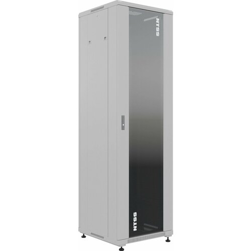 Шкаф коммутационный NTSS Премиум (NTSS-R32U6060GS) напольный 32U 600x600мм пер. дв. стекл металл 900кг серый 69кг