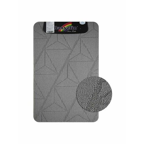 Коврик в ванную CROSS-LOOP одинарный серый однотонный 1113₽