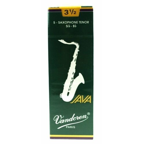Трости для тенор-саксофона Si - B размера 3 JAVA 5шт, Vandoren, Франция sr723 v16 трости для саксофона тенор 3 5шт vandoren