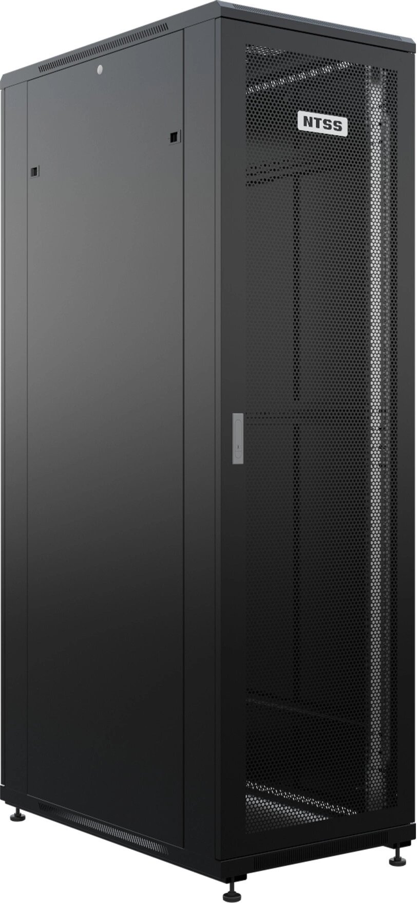 NTSS Шкаф серверный NTSS Премиум (NTSS-R42U80100PD/PDD-BL) напольный 42U 800x1000мм пер. дв. перфор. металл 900кг серый 160кг
