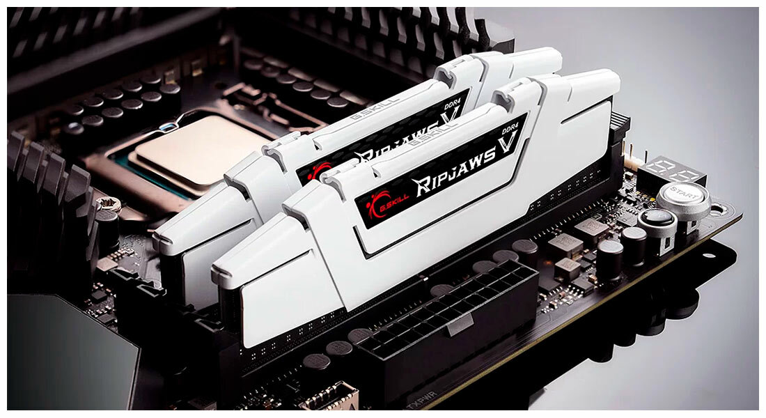 Модуль памяти DDR4 32GB (2*16GB) G.Skill Ripjaws V PC4-28800 3600MHz CL18 1.35V white - фото №4