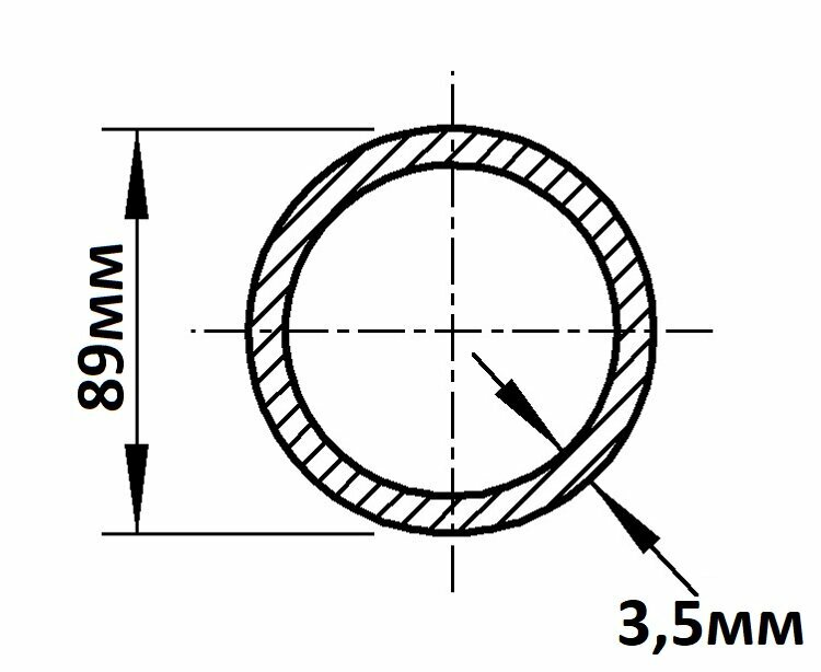Труба оцинкованная 89х3,5 мм