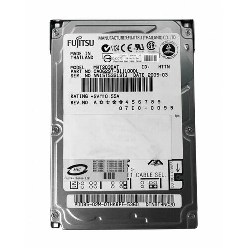 Жесткий диск Fujitsu CA06297-B11100DL 30Gb 4200 IDE 2,5 HDD жесткий диск fujitsu ca06297 b23800c1 80gb 4200 ide 2 5 hdd