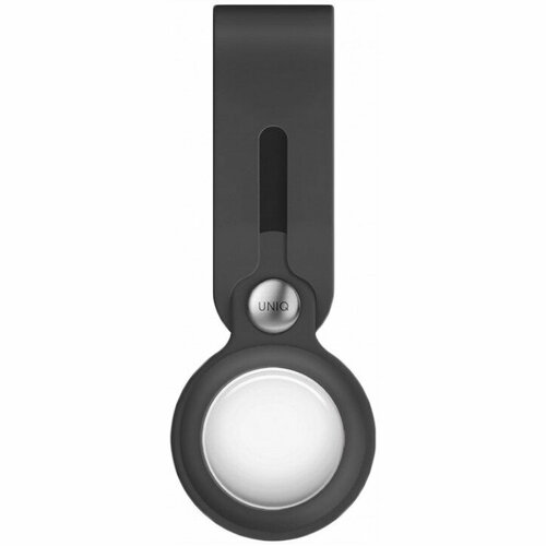 Чехол-подвеска Uniq Vencer Silicone Loop case для AirTag, темно-серый чехол uniq lino для apple airtag лавандовый
