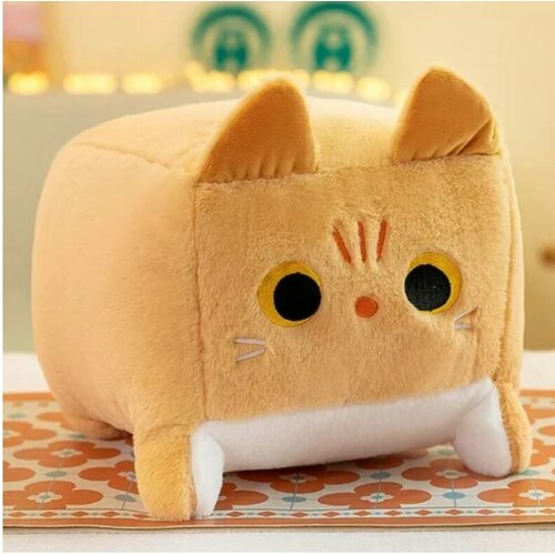 Мягкая игрушка Котокуб - Квадратный кот-батон подушка 30см 750₽