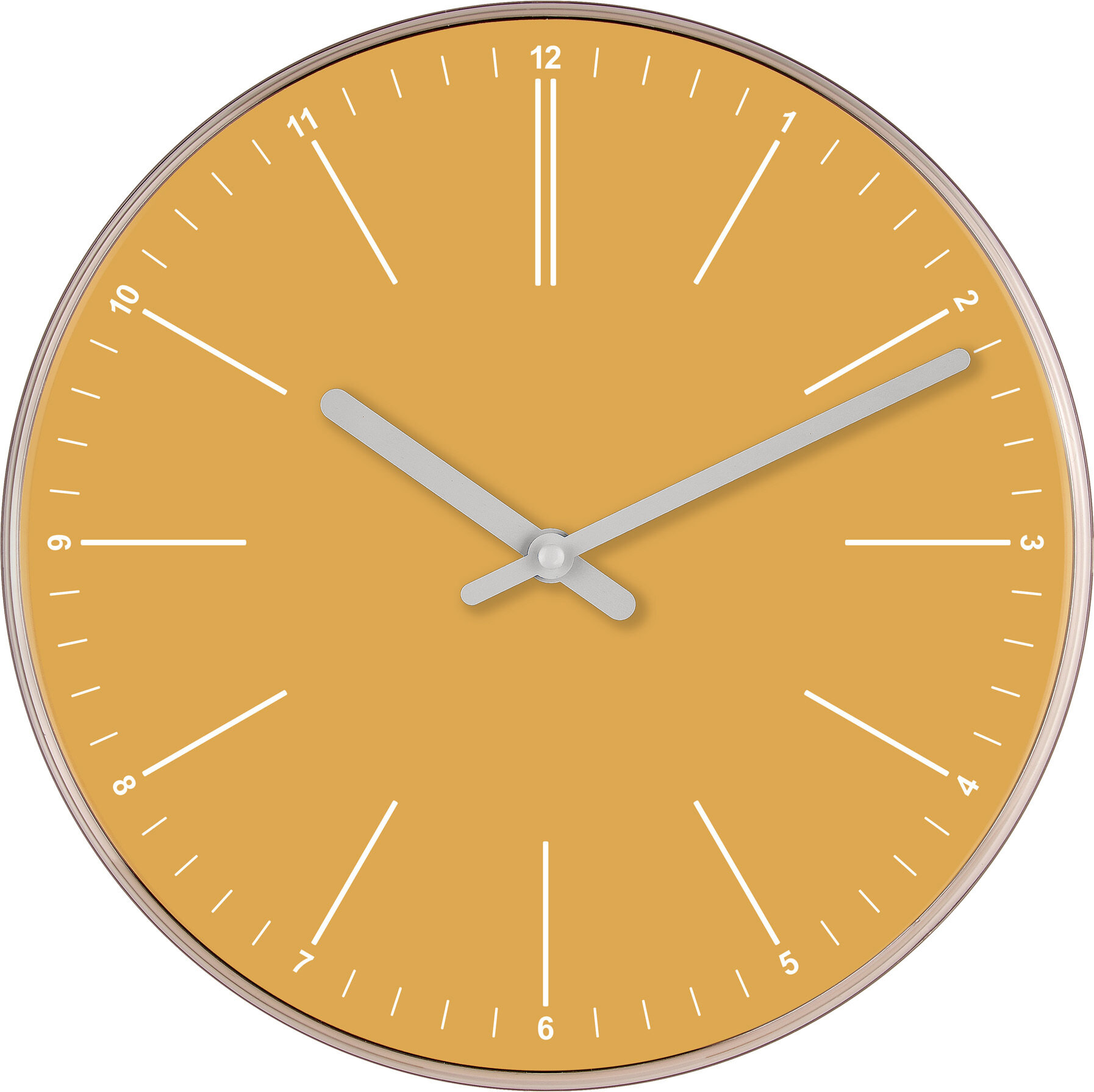 Часы настенные Troykatime круглые пластик цвет оранжевый бесшумные ø30 см