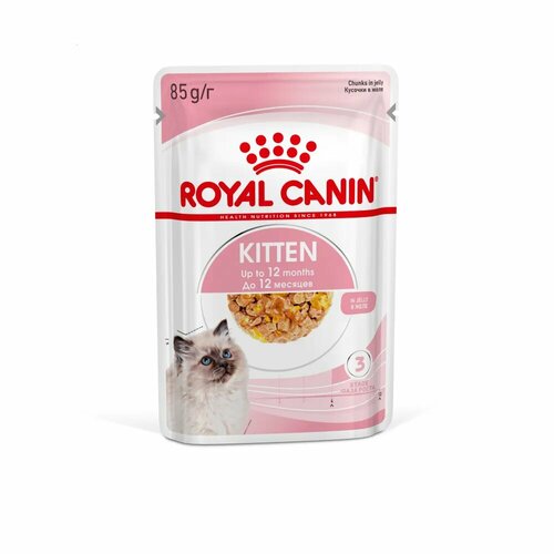 Royal Canin Kitten влажный корм для котят до года, кусочки в желе, 85 г влажный корм royal canin sensory smell taste feel мультипак 12шт 85гр 3 вкуса