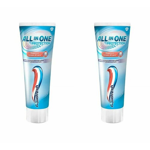 Aquafresh Зубная паста All-in-One Protection, 75 мл, 2 шт. зубная паста аквафрешall in one protection 75 мл