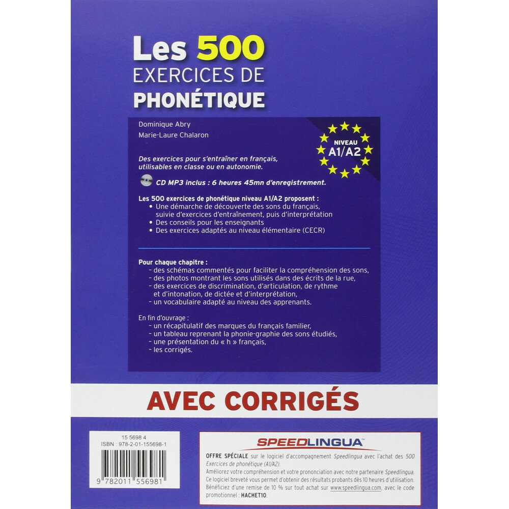 Книга Les 500 Exercices de Phonetique A1/A2 - Livre + corriges integres + CD audio MP3 - фото №3