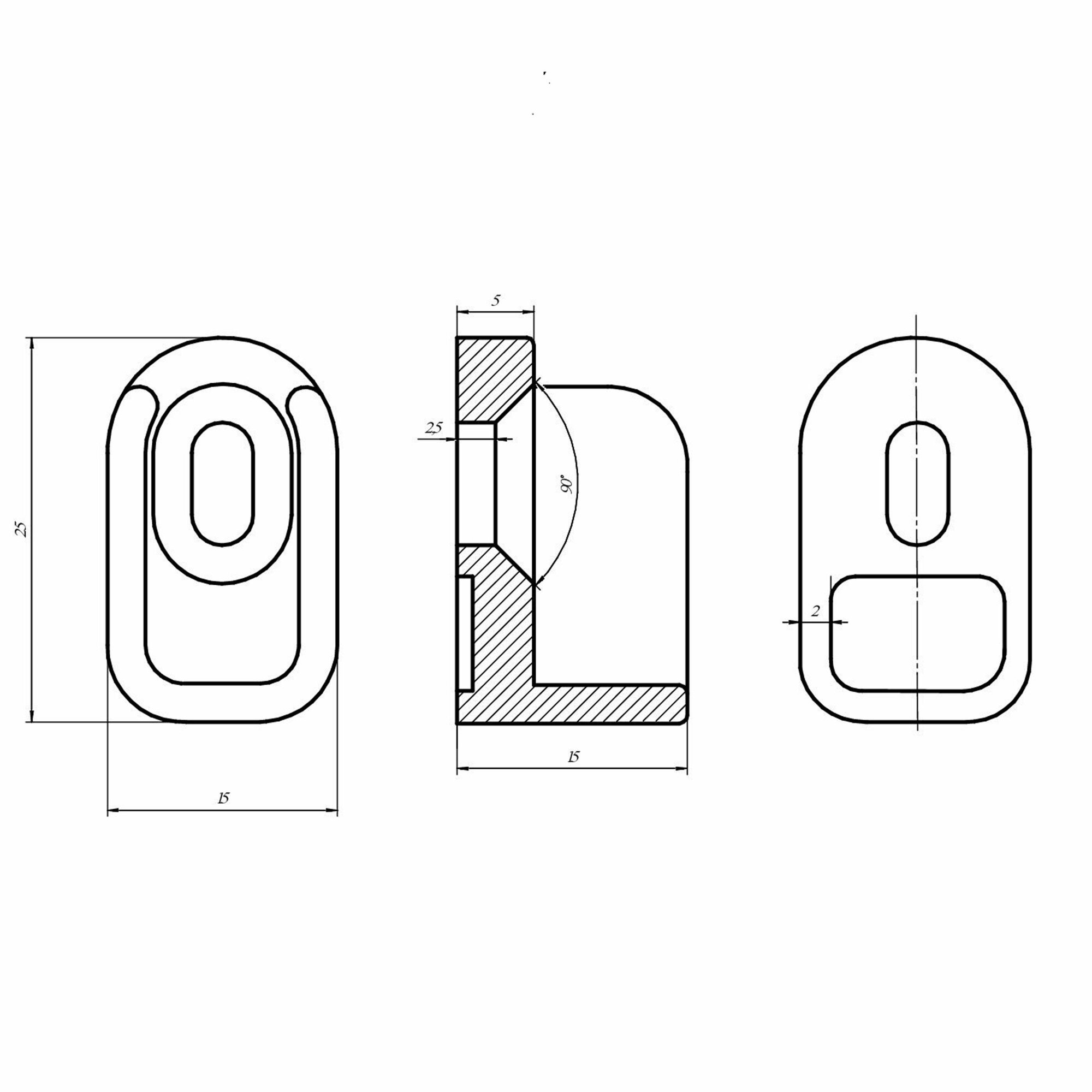 Карман - держатель для сетчатых полок малый 4 шт. Цвет - серый. — фото 1