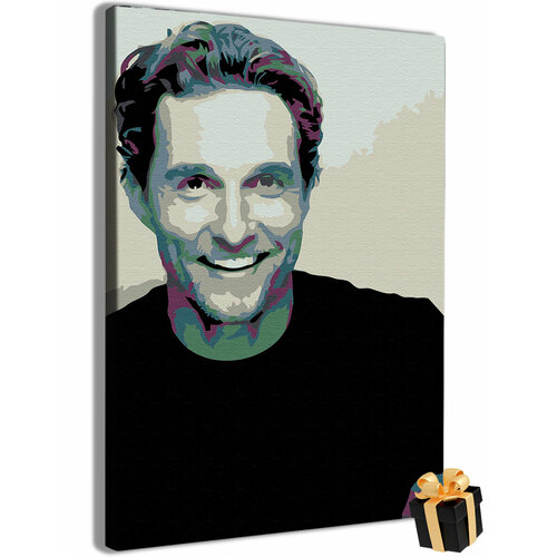 Картина по номерам Мэттью МакКонахи / Matthew David McConaughey холст на подрамнике 40*60